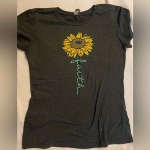 Faith with sunflower shirt
